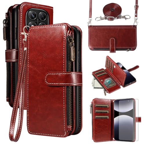 Coque Xiaomi Redmi Note 14 Pro 5G étui portefeuille cordon antichoc