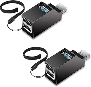 Usb ハブ usb 拡張 USB3.0+USB2.0*2ポート (2個ブラック) USBポート拡張 高速データ転送ポータブル機能コンパクト MacBok/1Mac/Surface Proなどのノートパソコンと他の互換性