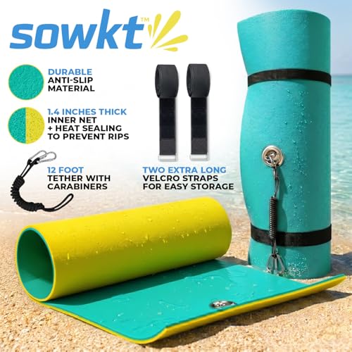 SOWKT Lily Pad Floating Mat (18 x 6 ft) - Made in USA - Premium Floating Water Mat for The Lake and Boating - Giant Floating Water Pad for Lakes | Lilly Pad Floating Water Dock