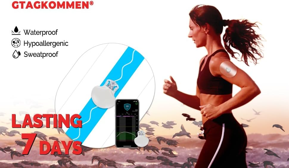 Miniatura 6 de Parches adhesivos para sensor Guardian 34, parches de sensor CGM impermeables y sin látex para 7 días (paquete de 20), cinta adhesiva precortada,