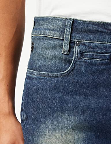 G-Star Raw Men's 3301 Straight-Fit Jean in Vant Stretch Denim, Blue (Antique Forest Blue Dd), 26W x 30L3