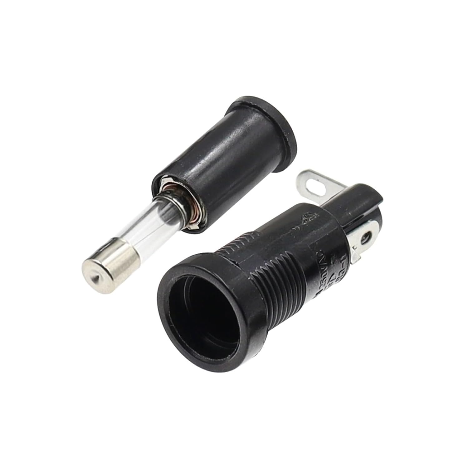 R3-11 Panel Mount Chassis Fuse Holder for 5x20mm Glass Fuses 10A 250V 5 * 20 High Temperature(15A)