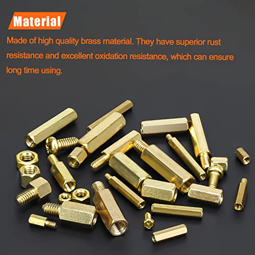 image for HELIFOUNER 422 Pieces M2 M3 M4 Male Female Hex Brass Spacers Standoffs