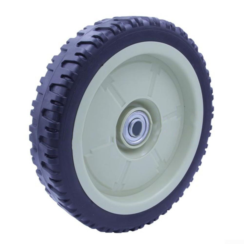 Roues Caoutchouc Avant/Arrière Pour Tondeuse Automotrice - 17,8cm 20,3cm 25,4cm - Épaisseur 43mm - Noir