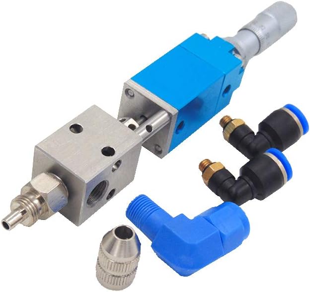 Pneumatic UV Glue Dispenser Valve Precision Thimble Dispensing Valve (With Micrometer)