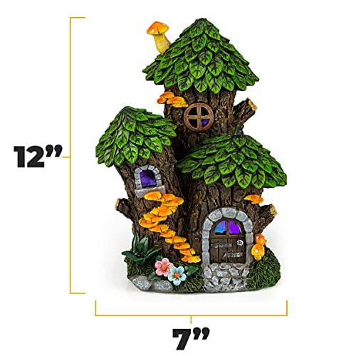 Vp Home Mystic Gnome Fairy House Solar Light For Home And Outdoor Decor, Gnome Home Solar Powered Flickering Led Garden Light Fairy House Backyard Halloween Decoration #TOP3