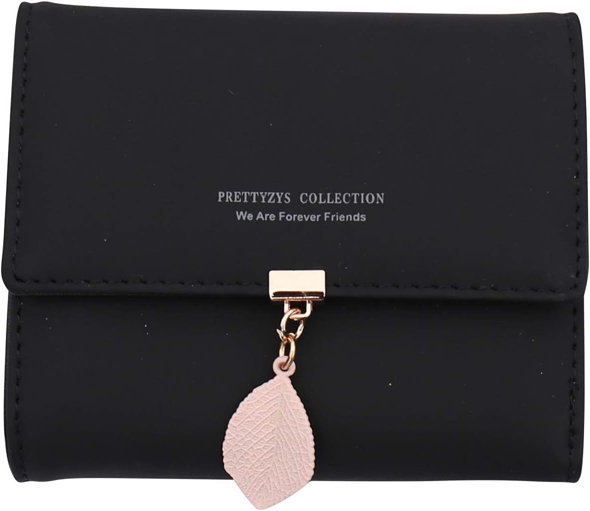 Jastore® Girls Womens Small Clutch Leather Purse Cards Holder Wallet (X-Black)