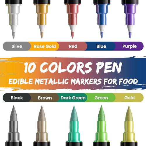 image for Jewem Edible Markers for Cookie Decorating，12Pcs Food Coloring Pens 