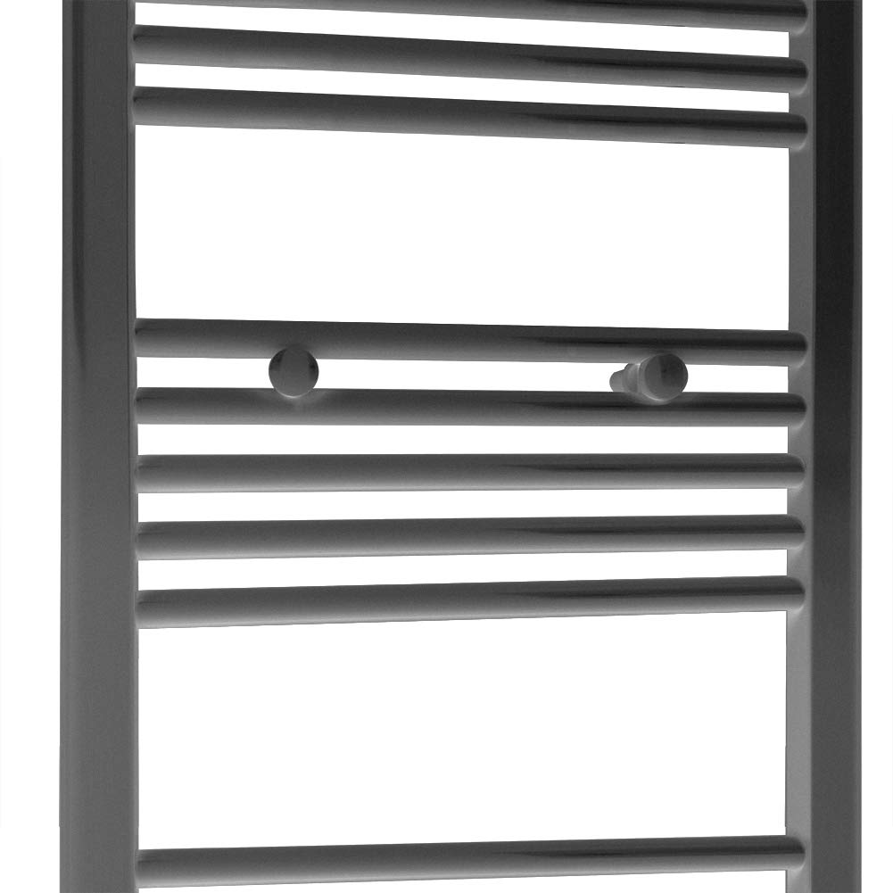 radiatore bagno 600 x 1400 mm Nero centrale attacco radiatore scaldasalviette asciugatore