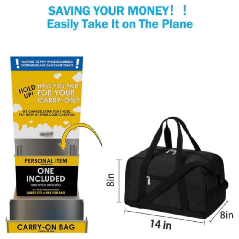 Small Fitness Bag, 14 Inch Lightweight Portable Mini Luggage Suitable for Travel and Sports(Color:Navy)4