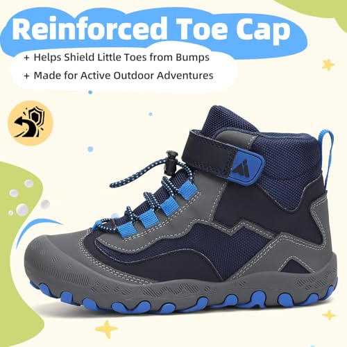 Image of Mishansha Kids Water Resistant Hiking Boots, Boys Girls Anti Collision Anti-Skid Athletic Outdoor Ankle Adventure Trekking Shoes