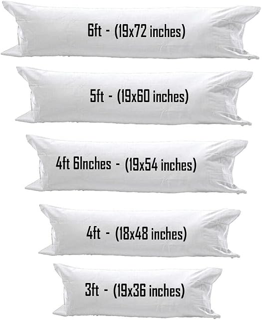 Long Premium Bolster Body Pillow (Small Double-4ft)  100% Virgin Hollowfibre Filling - Comfort Pregnancy Maternity Orthopedic Soft Support for Side and Back Sleepers Pillow Only