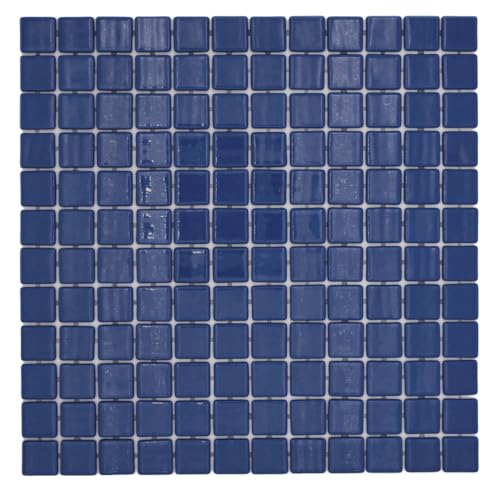 Carrelage mosaïque pour piscine - Bleu saphir - Mur - Sol - Cuisine - Salle de bain - Douche