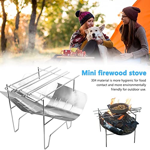 TJLSS Houtkachel Kampvuur Hout Brandverwarmer Fornuis Outdoor Camping Draagbare Verwarming Fornuis BBQ Fornuis (Color : B) - Image 3