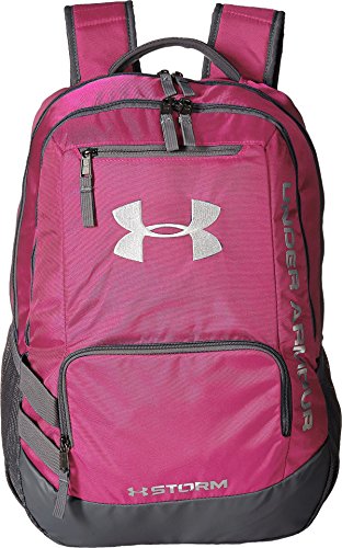 Under Armour Unisex Team Hustle Backpack, Tropic Pink (654)/Silver, One Size Under Armour Unisex Team Hustle Backpack, Tropic Pink (654)/Silver, One Size