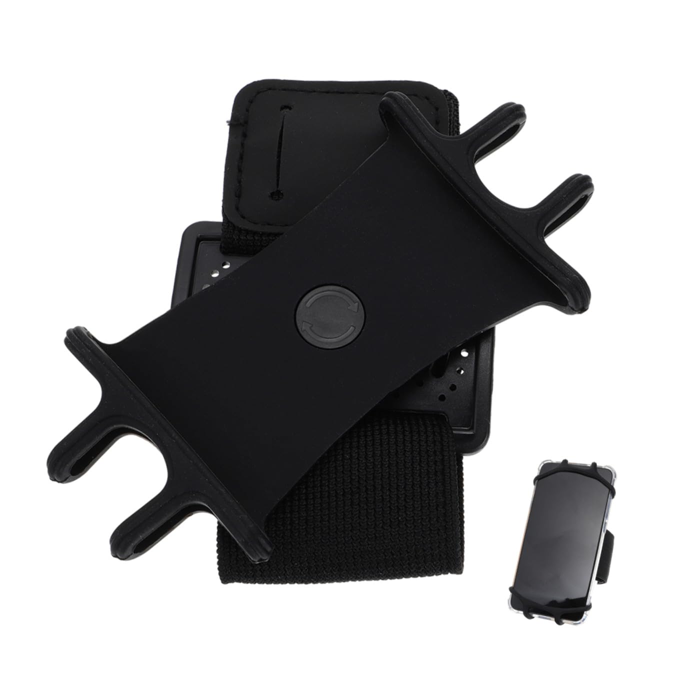 Gatuida 16 Pièces Brassard Sport Rotatif Silicone pour Téléphone pour Course Randonnée et Activités de Plein Air