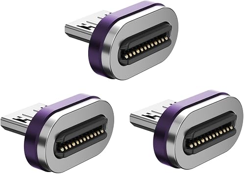 Magnetic 24-Pin Micro USB Connector Tip, 240W PD Fast Charging 40Gbps Data