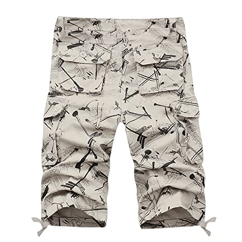 BIBOKAOKE Pantaloncini cargo da uomo, mimetici