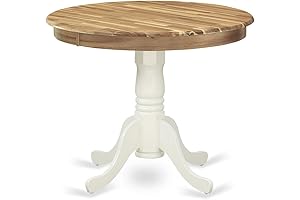 East West Furniture AMT-NLW-TP Farmhouse Round Dining Table