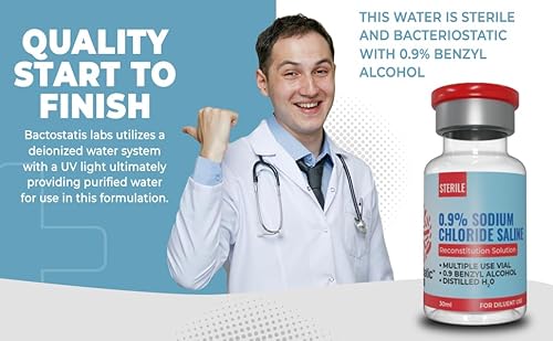 New! 0.9% Sodium Chloride (30Ml Each) Reconstitution Solution Saline 3-Pack #TOP2