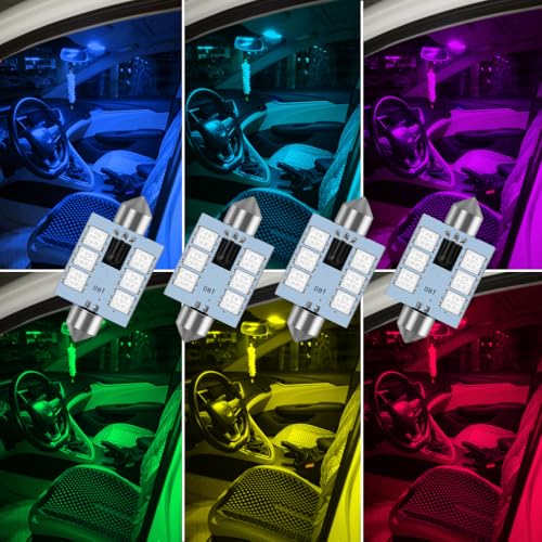 Bombillas LED Multicolor 578 RGB 42mm Pack 4 miniatura 6