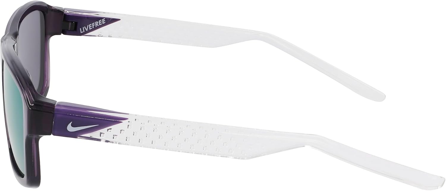 Nike Men's Sunglasses NIKE LIVEFREE TEMPO - Dark Raisin/Purple Mirror with Grey W/Violet Mirror Lens