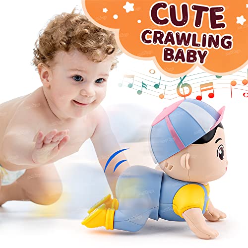 Image of Zest 4 Toyz Musical Toys for Babies Crawling Baby Toy with Soft Music Sound Toy for Kids Boys Girls (Pack of 1) Blue (Battery Included)