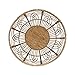 HomeRoots Natural Wood 100% Bamboo Petite Bohemian Bamboo Decorative Wall Basket