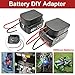 QINIZX Power Wheels Adaptor for Bosch/Makita 18V 14.4V Battery Power Mount Connector Adapter Dock Holder with 12 awg Wires DIY Power Tools RC Toys