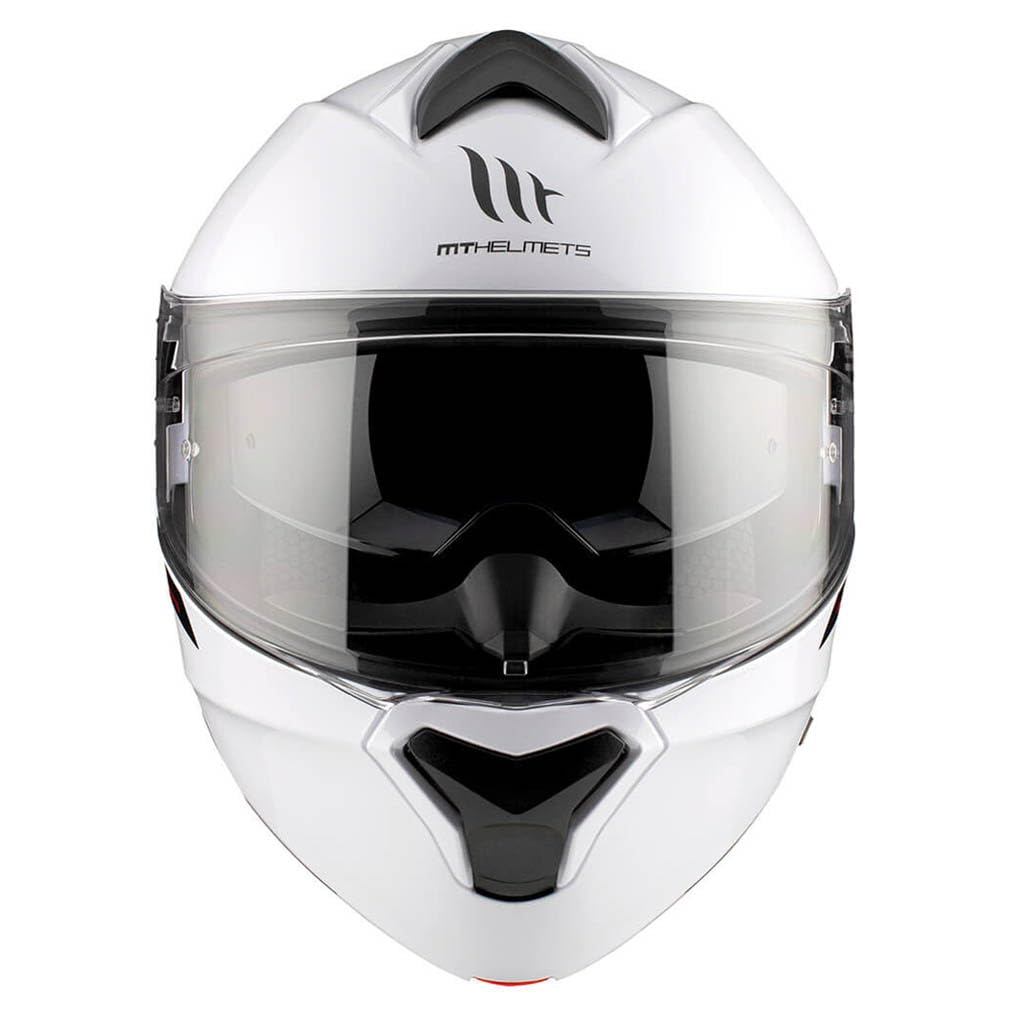 MT Genesis SV Blanco - Casco de Moto Modular Abatible con Visor Solar - Homologado ECE 22.06 (M)