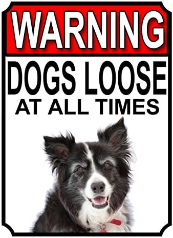ALL BREEDS - BEWARE DOGS LOOSE AT ALL TIMES METAL SIGN GERMAN SHEPHERD 200MM X 150MM (998H1)