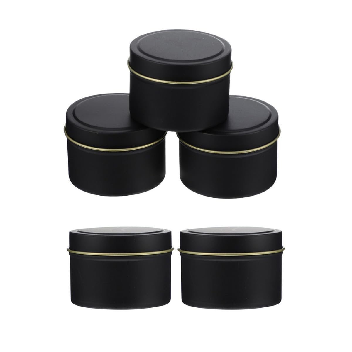 5pcs 4oz Candle Tins with Lids round Vintage Soy Wax Candle Jars for DIY Making and Travel Storage Containers