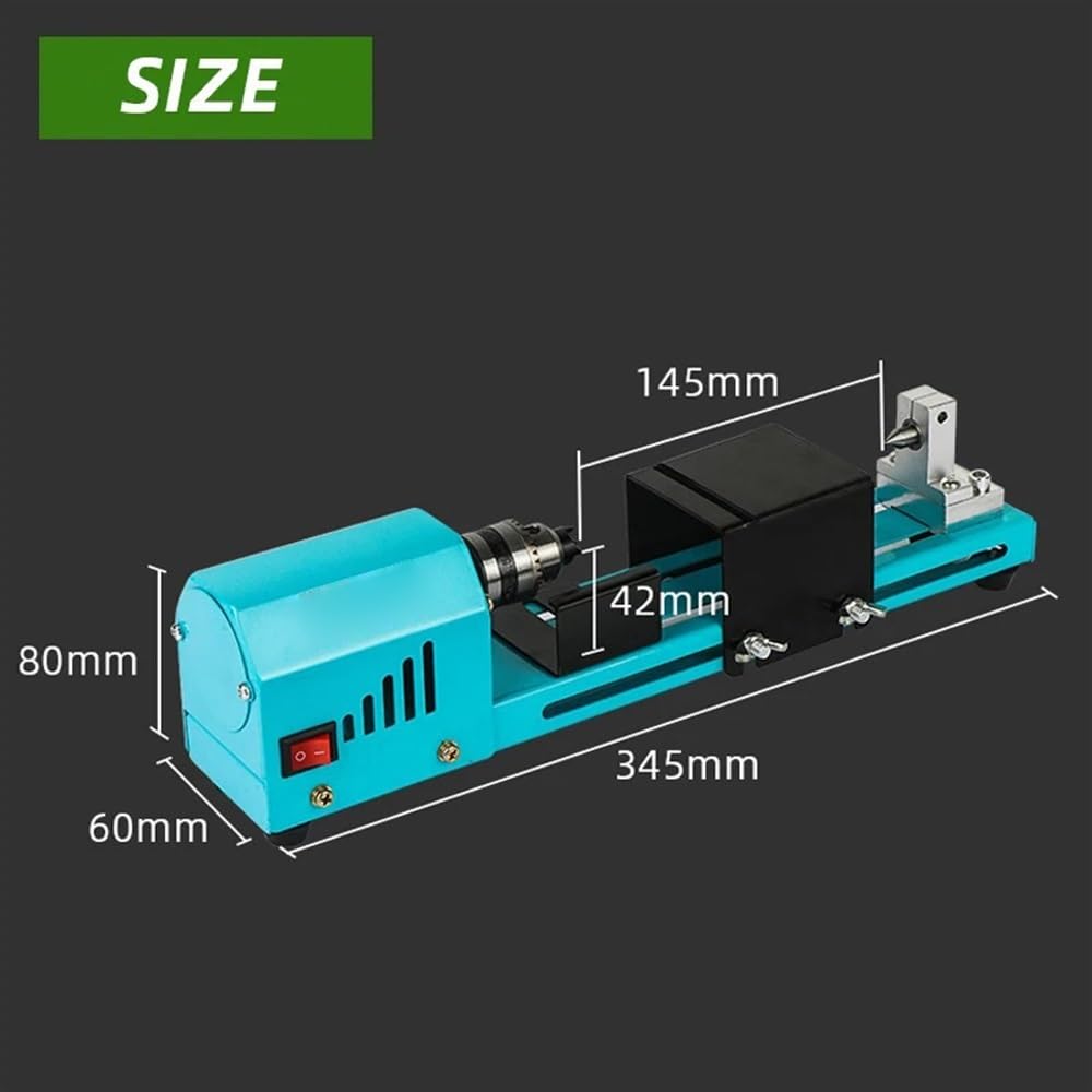 DC12-24V Mini tokarka koraliki prędkość regulowana obróbka drewna DIY tokarka standardowy zestaw tokarka do drewna narzędzie do obróbki drewna 150 W