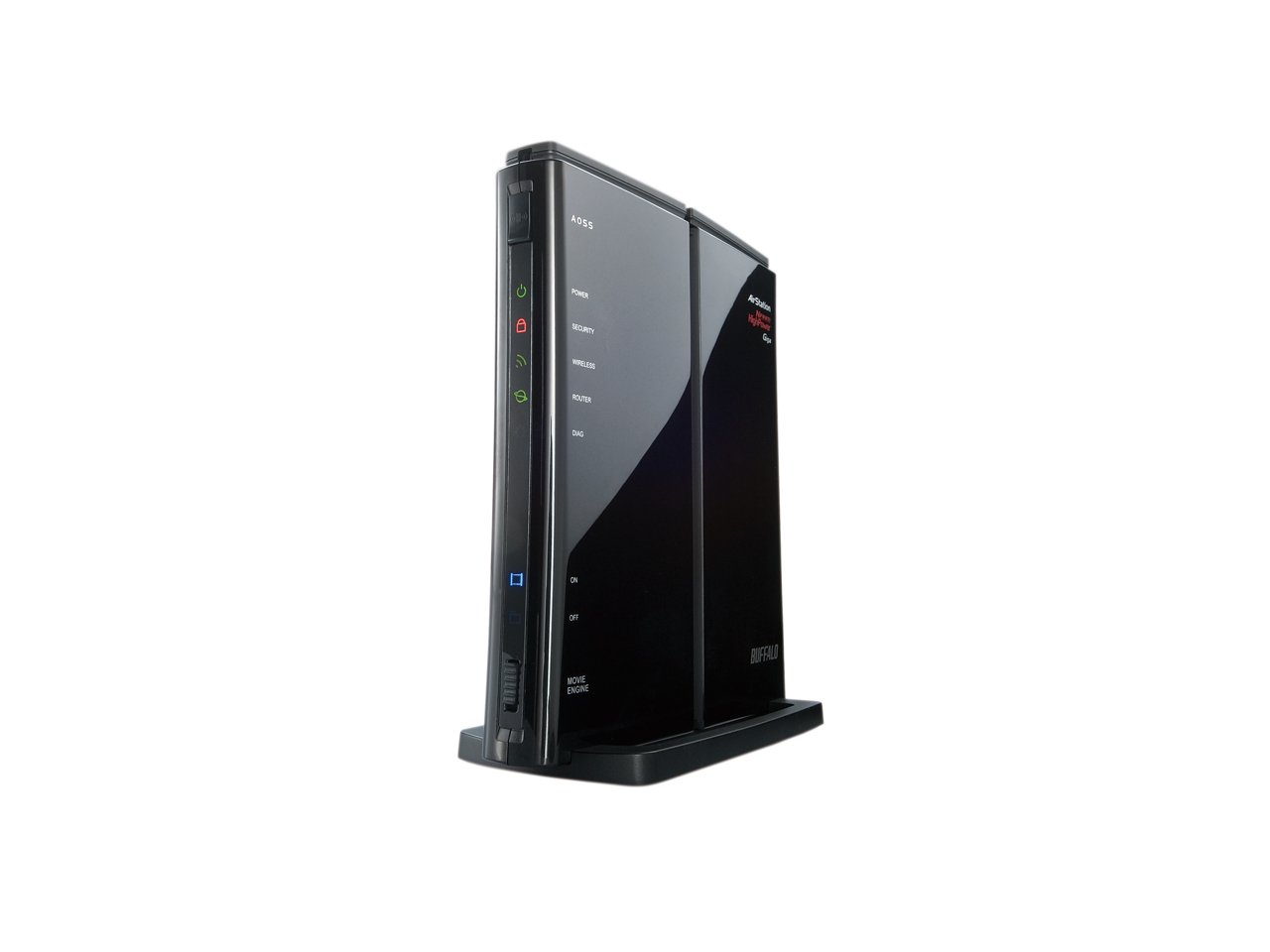 Buffalo AirStation WZR-HP-G300NH - Router (10, 100, 1000 Mbit/s, 10/100/1000Base-T(X), 802.11b, 802.11g, 802.11n, Ethernet (RJ-45), 2.0, IEEE 802.11b, IEEE 802.11g, IEEE 802.11n, IEEE 802.3, IEEE 802.3ab, IEEE 802.3u) Negro