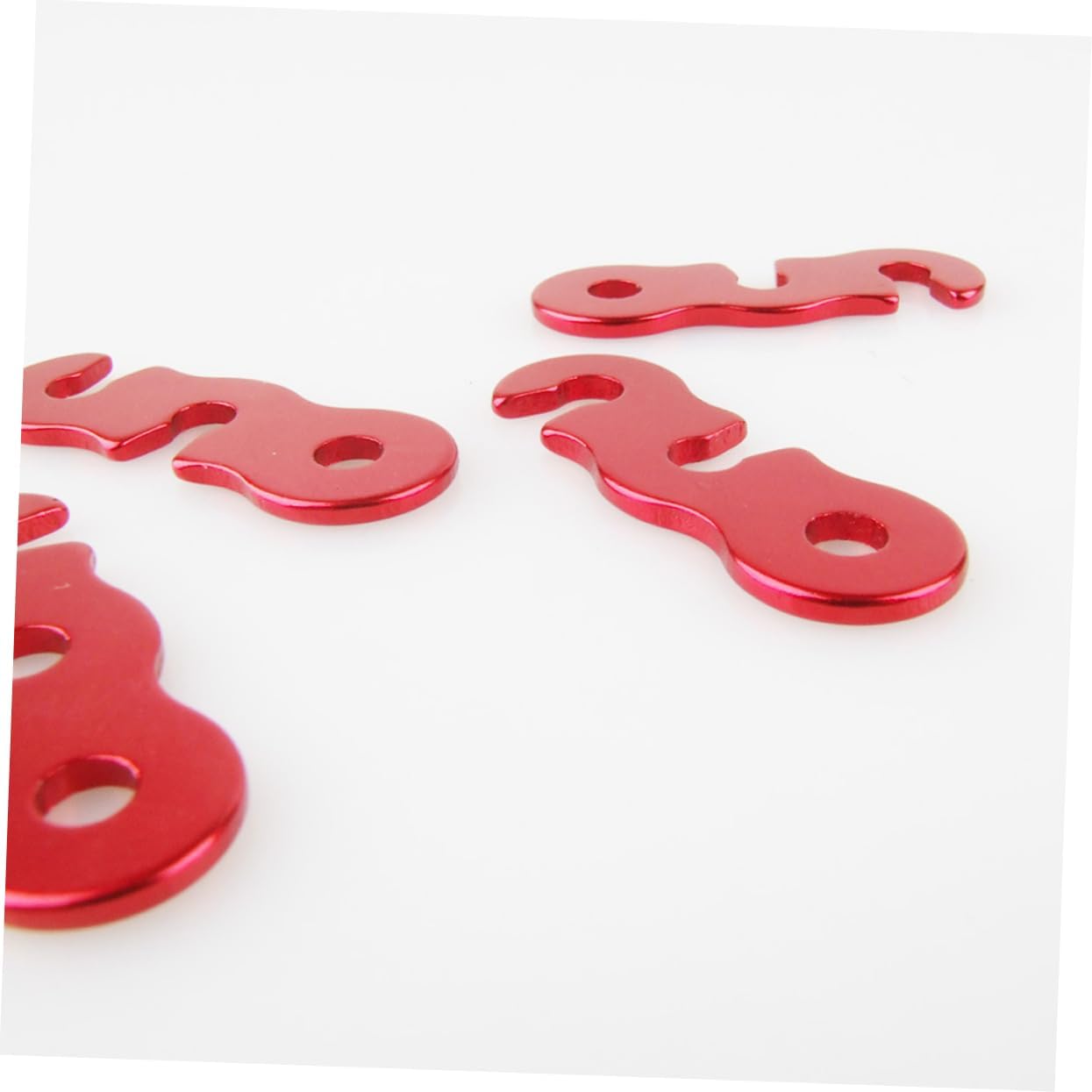 6Pcs Durable Aluminum Rope Adjusters for Tent Camping Antislip Tightening Hooks for Wind Ropes Buckles for Hiking and Outdoor Activities Red