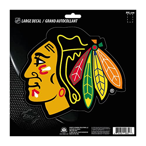 FANMATS 30785 NHL - Chicago Blackhawks Large Decal Sticker - Great Gift for Sports Fans - Cars, laptops, Coolers and Other Hard Surfaces - for Homes, Cars, Trucks, SUVs.