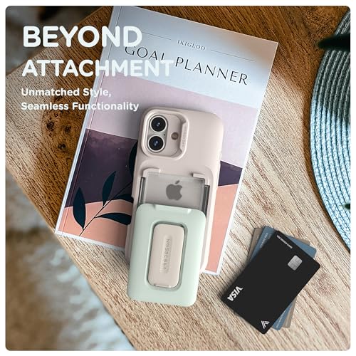 VRS DESIGN Orb Case for iPhone 16 (2024), Premium Card Wallet Case [3 Cards] Durable Built-in Stand Cover Compatible with iPhone 16 (Marine Green) by VRS DESIGN - Used condition - Image 2