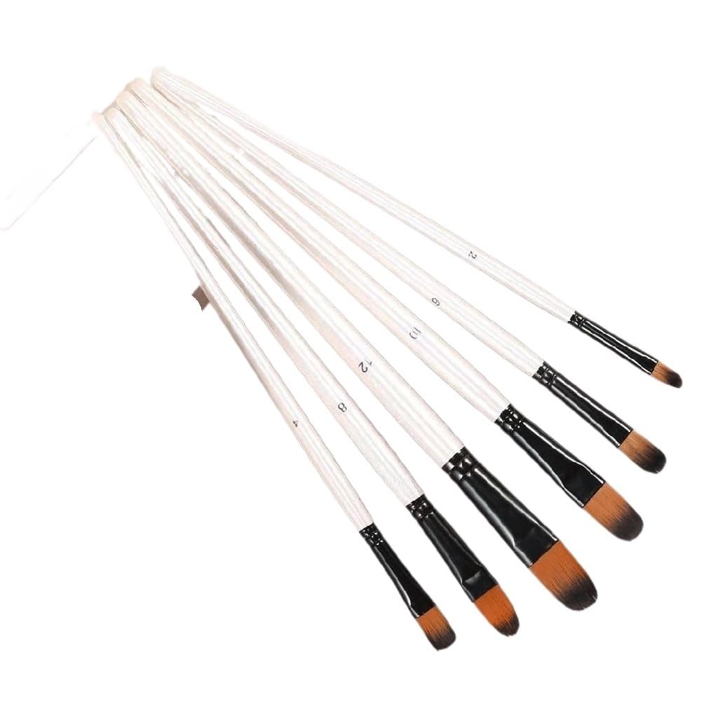 Pinceaux de peinture nacrés Art Slant Peak avec poils nylon bicolores