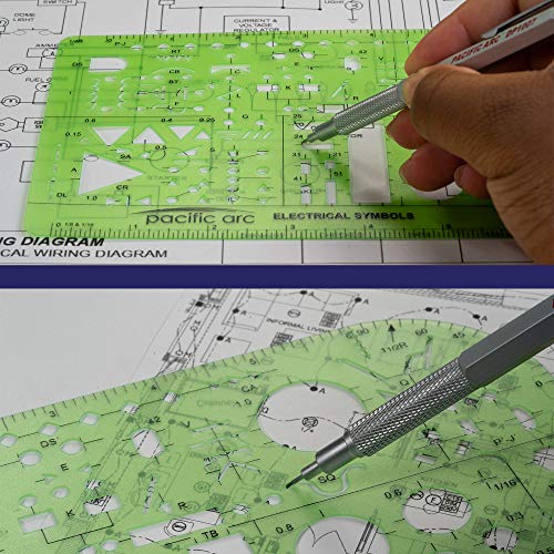 Image of Pacific Arc Template: Electrical Symbols, 135 Openings 5.25 inch x 8.25 inch