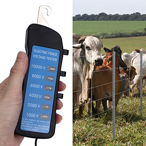 Electric Fence Voltage Tester, 10000V High-Voltage Detector with 6 LED Indicators, ABS Copper Construction - Image 4