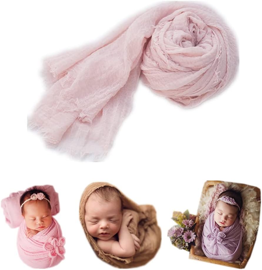 Coberllus Newborn Baby Photography Props Blanket Ripple Swaddle Wrap for Boy Girls Photo Shoot Posing