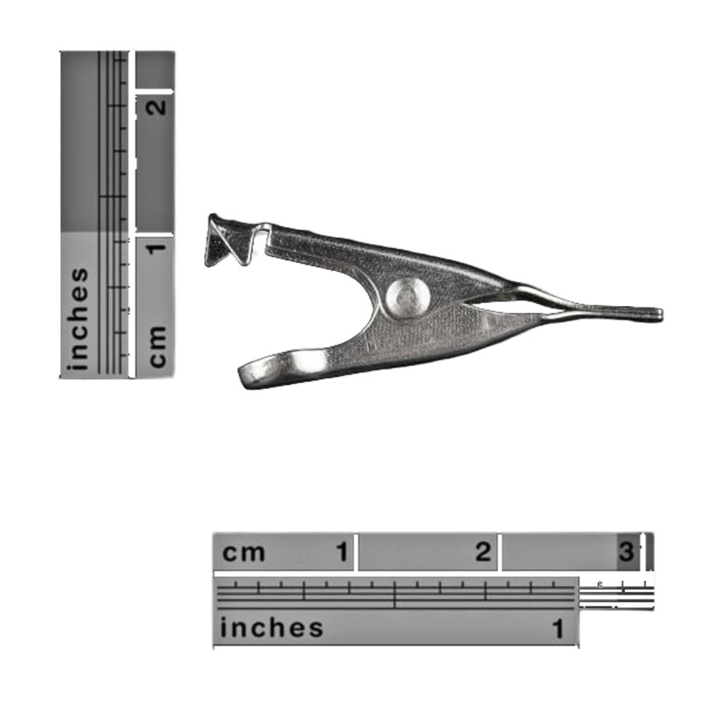EACHPOLE 50 Pcs 1.37 Inch Silver Alligator Clips - Electrical Testing & Lab Crocodile Clamps