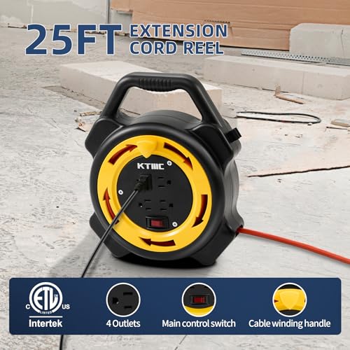 Carrete de cable KTMC 25 pies -50% con disyuntor y certificación UL