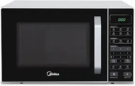 Forno Micro-ondas 35L Branco e Preto Midea 220V MXSA35P2