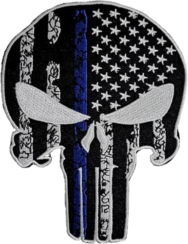 SUMA SHOP Gestickter Aufnäher zum Aufbügeln oder Aufnähen, Thema: Der Totenkopf, Totenkopf-Flagge.