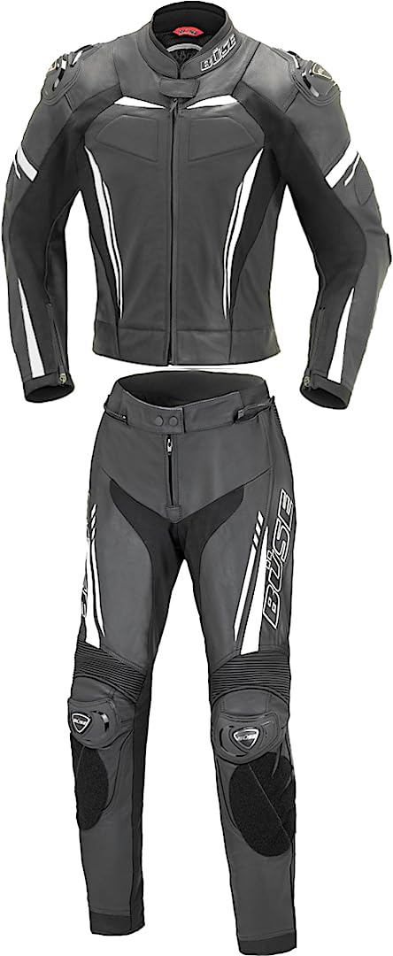 Büse Imola 2-Teiler Damen Motorrad Lederkombi, schwarz/weiß, 34
