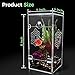 Acrylic Jumping Spider Enclosure, Secure Front Opening Door, 4x4x8 inch, Ventilated Habitat for Tarantulas, Mantis, Hermit Crabs & Small Pets
