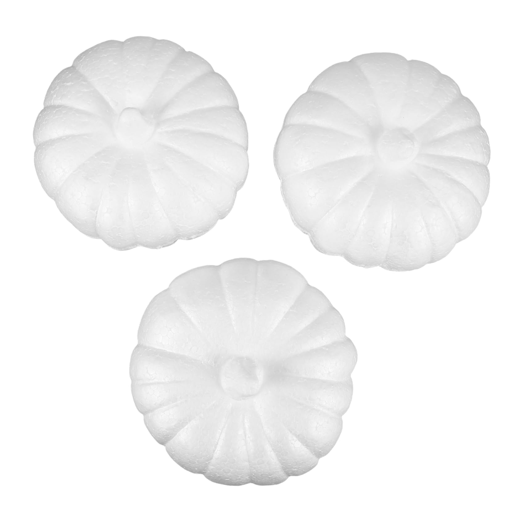 3pezzi Zucche Decorative Bianche in Schiuma per Halloween e Autunno Accessori per Lavoretti Fai da Te da Oggetti di Scena per Decorazioni Autunnali