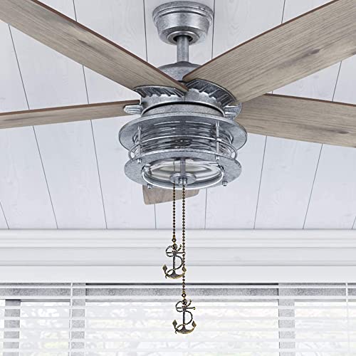 Image of Ceiling Fan Chain Pulls Decorative Extension 12 inch Anchor Design Pull Chain For Ceiling Light Lamp Fan Chain Ornaments for Ceiling Fan light Decoration (Bronze)2 Pcs