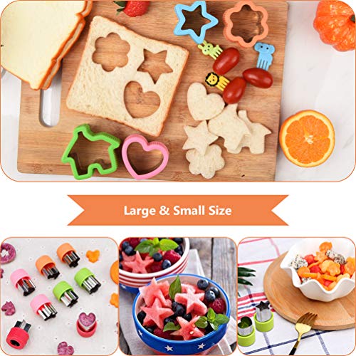 Cookie Cutters Set Of 36 With Silicone Baking Cups, Sandwiches Vegetable Fruit Cutters Set For Kids, With Flower, House, Star, Heart, Shapes-Food Grade Stainless Steel Mini Cookie Cutters For Party #TOP2
